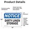 Signmission Dirty Linen Storage, 14 in W x Rectangle, Vinyl Decal OS-2PACK-NS-D-1014-L-11031 - alternate 6